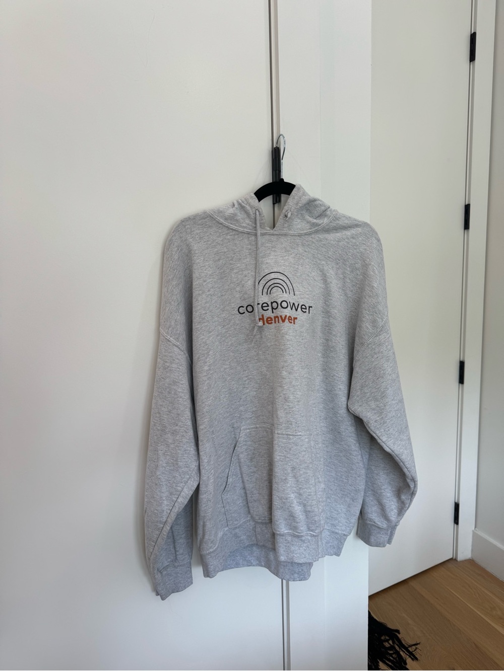 CorePower Yoga Denver Gray Pullover Hoodie XL Unisex